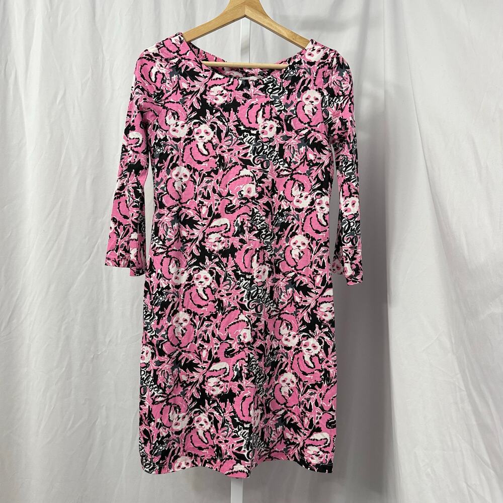 Lilly Pulitzer Pink and Black Floral Dress